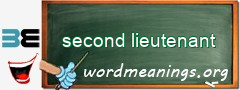 WordMeaning blackboard for second lieutenant